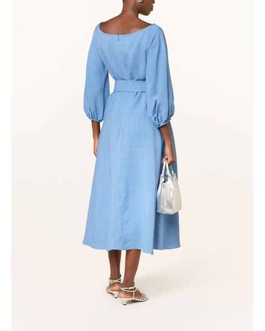 Sly010 Blue Kleid ANUK mit Leinen
