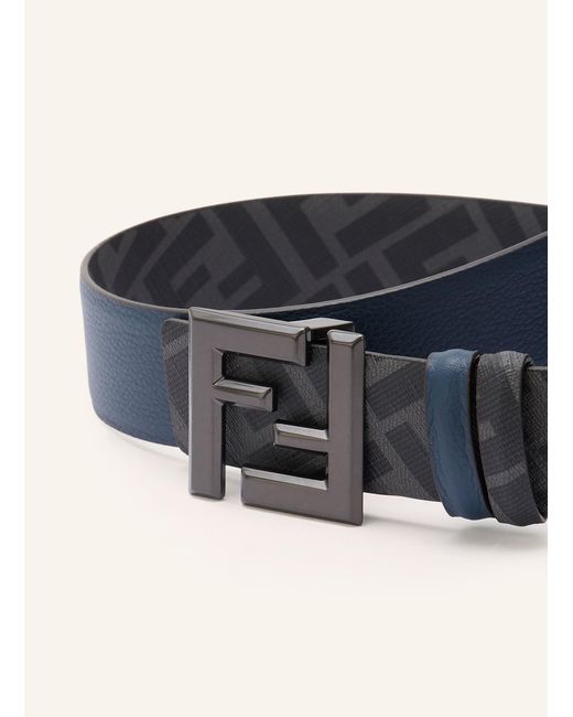 Fendi Ledergürtel in Blue für Herren