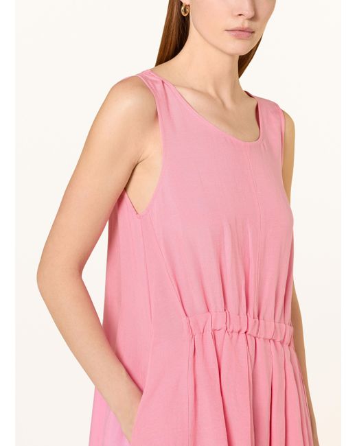 Rossana Diva Pink Kleid mit Leinen