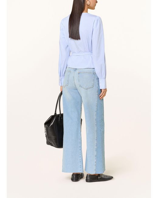 Neo Noir Blue Wickelbluse ISABEL