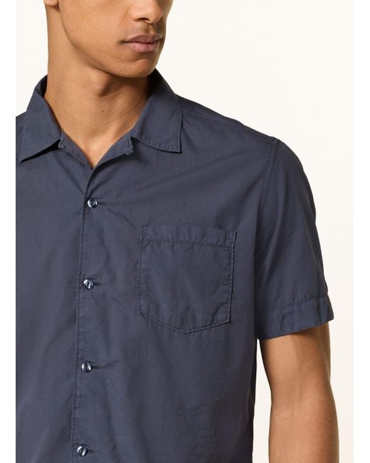 Tintoria Mattei 954 Kurzarm-Hemd Regular Fit in Blue für Herren