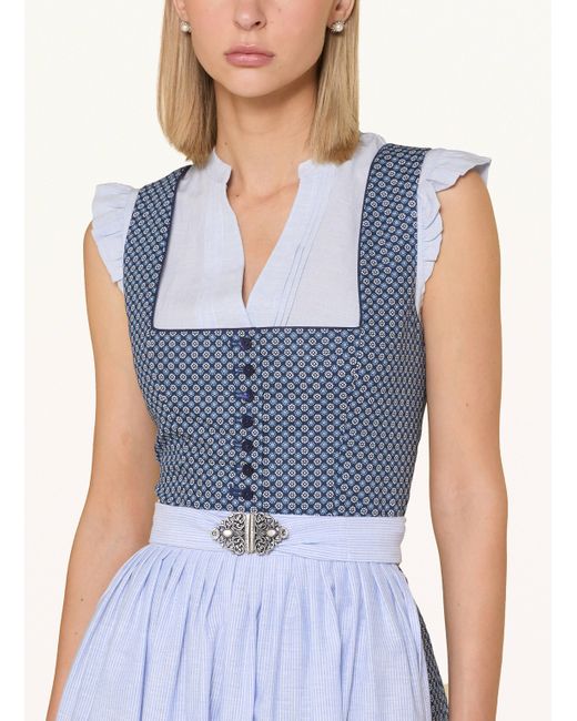hammerschmid Blue Dirndlbluse ANNI mit Rüschen
