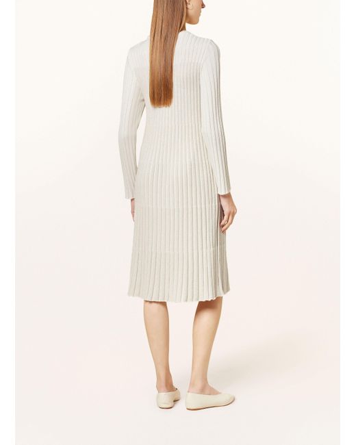 Marc Cain White Strickkleid mit Glitzergarn