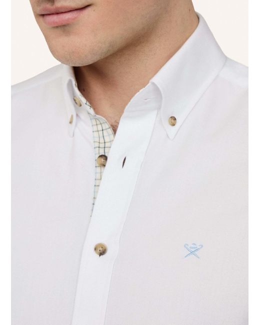 Hackett Freizeithemd FLANNEL MULTI TRIM in White für Herren