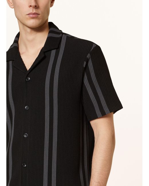 Reiss Resorthemd CASTLE Regular Fit aus Jersey in Black für Herren