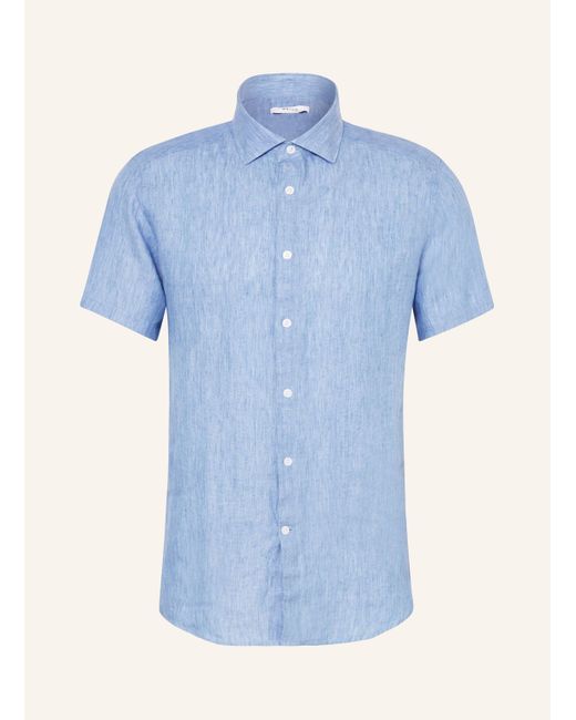 Reiss Kurzarm-Hemd HOLIDAY Slim Fit aus Leinen in Blue für Herren
