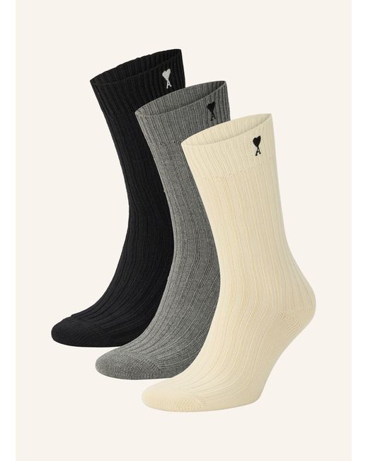AMI Black 3er-Pack Strümpfe