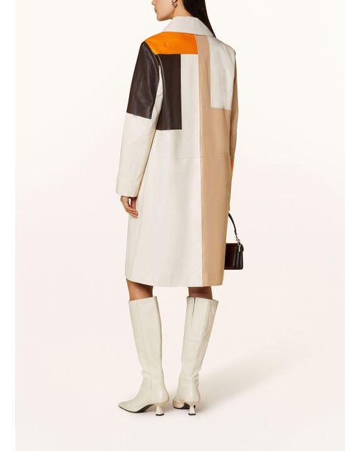 Marc Cain Orange Ledermantel
