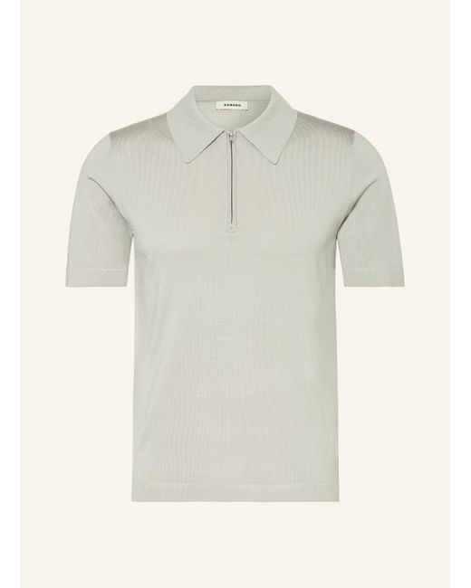 Sandro Strick-Poloshirt in Natural für Herren