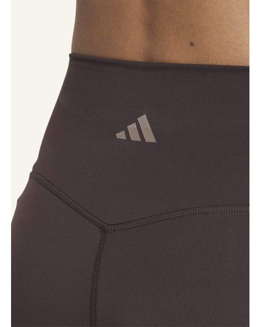 Adidas Gray 3-STREIFEN STUDIO ALL ME BOOTY SHORT LEGGINGS