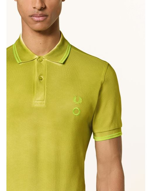 Fred Perry Piqué-Poloshirt Regular Fit in Yellow für Herren