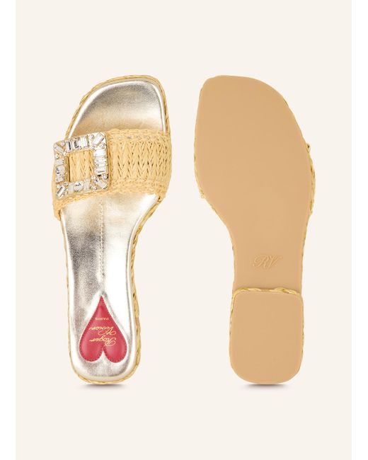 Roger Vivier Natural Pantoletten