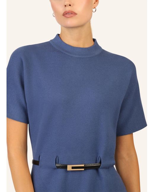 Apart Blue Strickkleid mit Gürtel