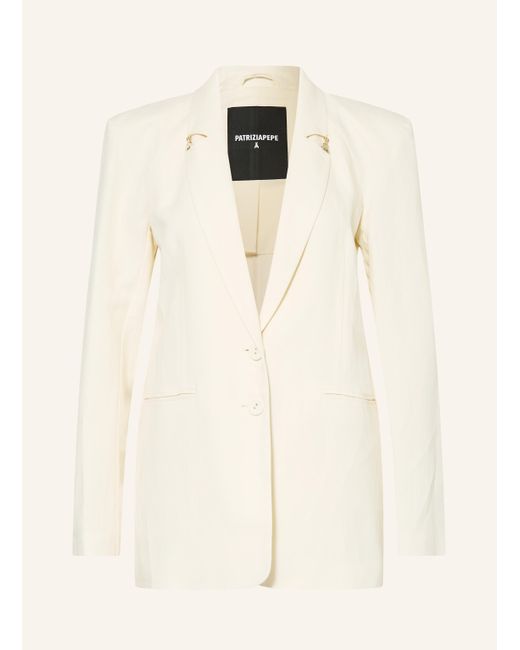 Patrizia Pepe Natural Blazer mit Leinen