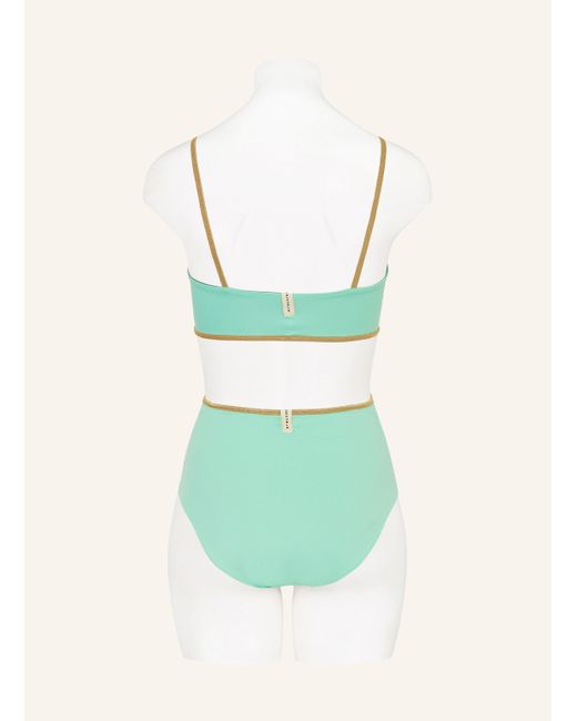 MYMARINI Green Bralette-Bikini-Top CLASSIC SHINE zum Wenden mit UV-Schutz 50+