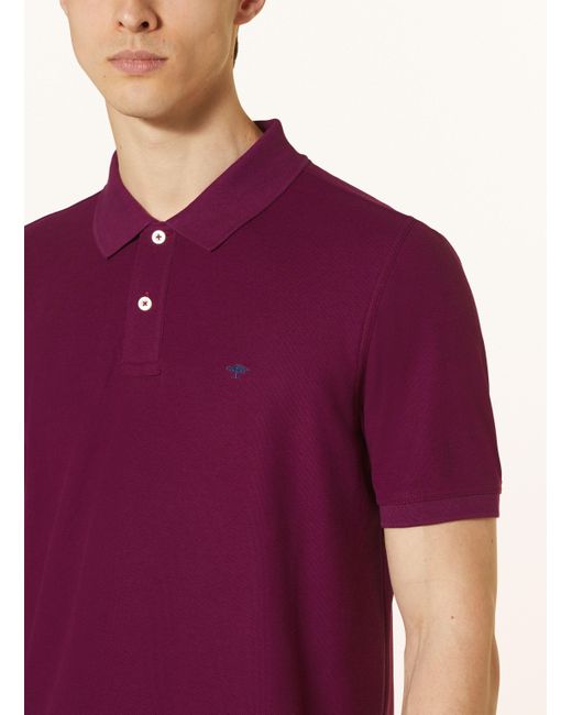 Fynch-Hatton Piqué-Poloshirt in Purple für Herren