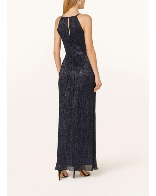 Swing Blue Abendkleid mit Glitzergarn