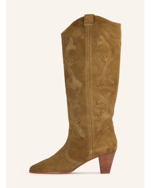 Ba&sh Green Cowboy Boots CASEY