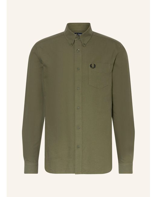 Fred Perry Hemd Regular Fit in Green für Herren