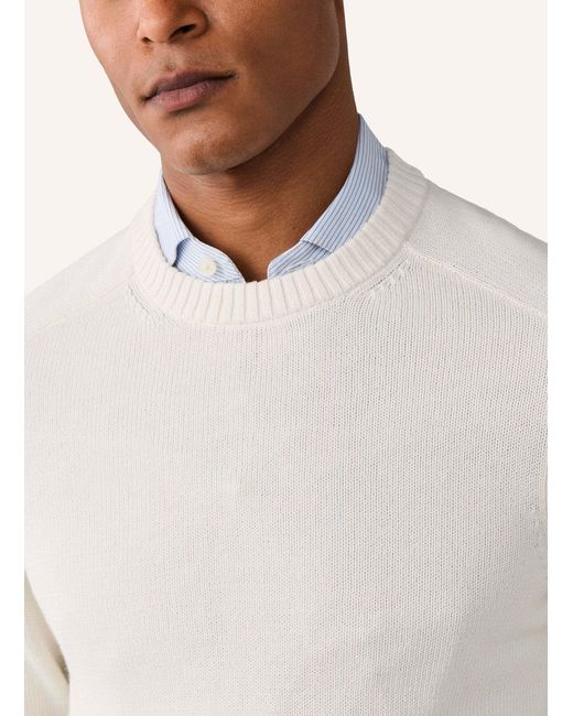 Hackett Pullover SADDLE CREW in Natural für Herren