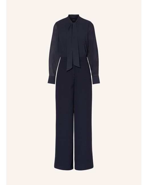 Comma, Blue Jumpsuit mit Schluppe
