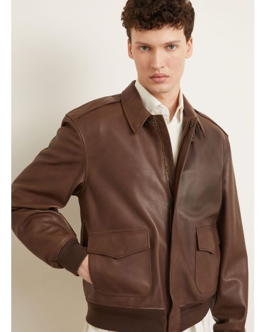 Ralph Lauren Lederjacke in Brown für Herren
