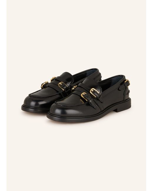 Sandro Black Lack-Slipper
