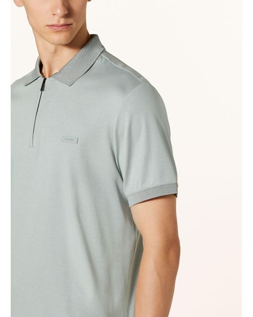 Calvin Klein Jersey-Poloshirt in Green für Herren