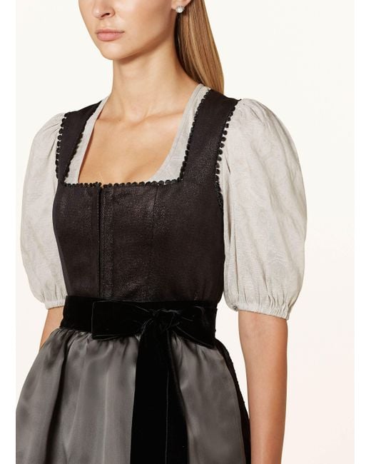 KINGA MATHE Black Dirndl PAMPLONA mit Glitzergarn