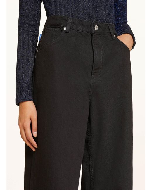 HUGO Black Wide Leg Jeans LENI