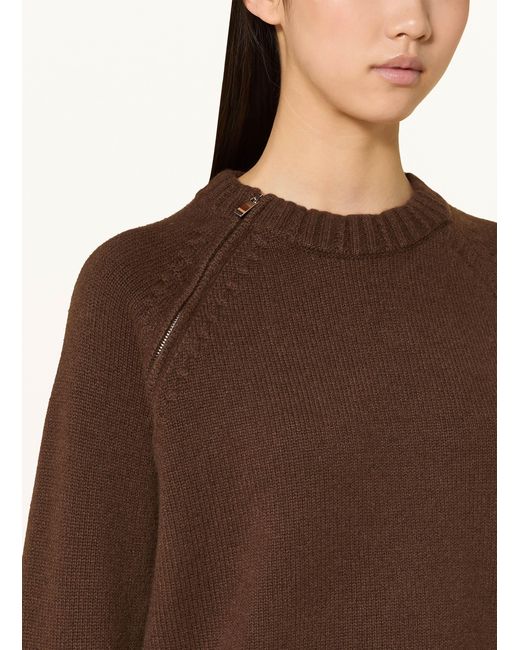 Ba&sh Brown Cashmere-Pullover CORVY