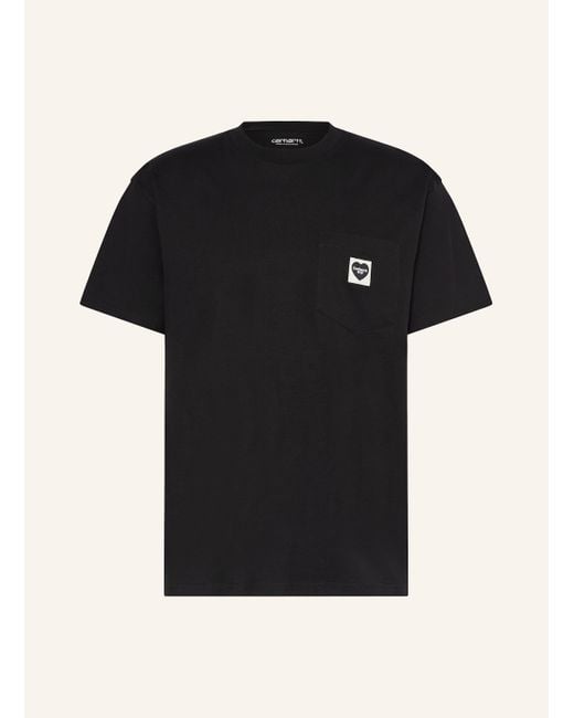 Carhartt T-Shirt S/S POCKET HEART in Black für Herren