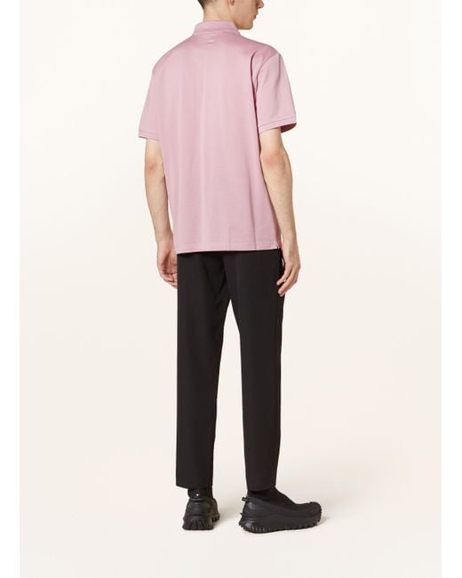 Moncler Piqué-Poloshirt in Pink für Herren