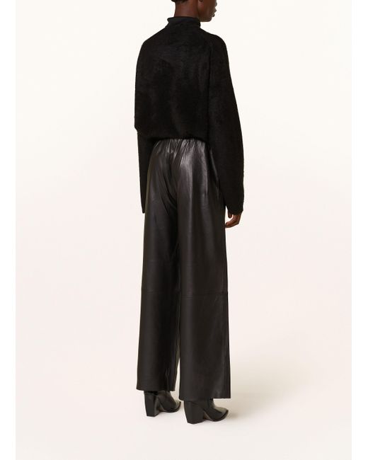 AllSaints Black Lederhose ASPEN