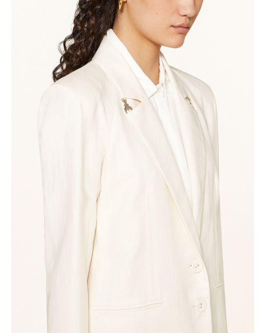 Patrizia Pepe Natural Blazer mit Leinen