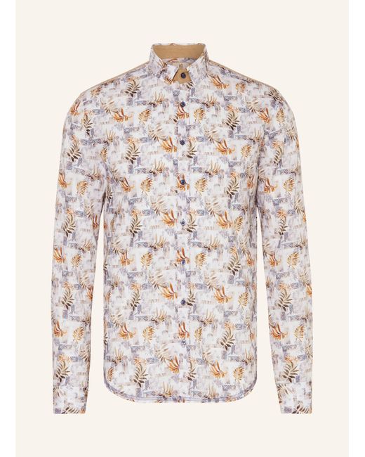 Q1 Manufaktur Hemd Slim Relaxed Fit mit Leinen in White für Herren