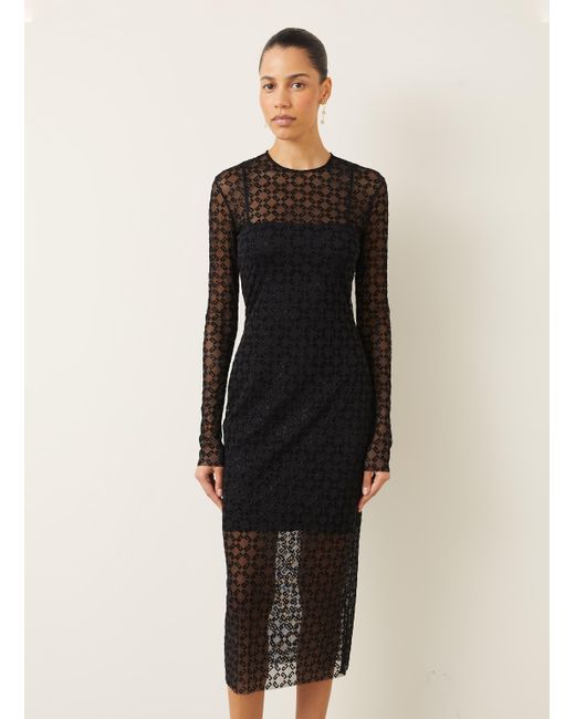 Givenchy Black Mesh-Kleid