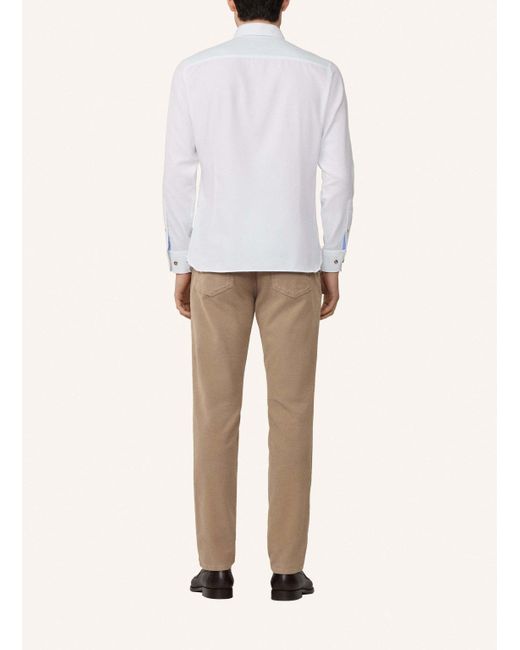 Hackett Freizeithemd FLANNEL MULTI TRIM in White für Herren