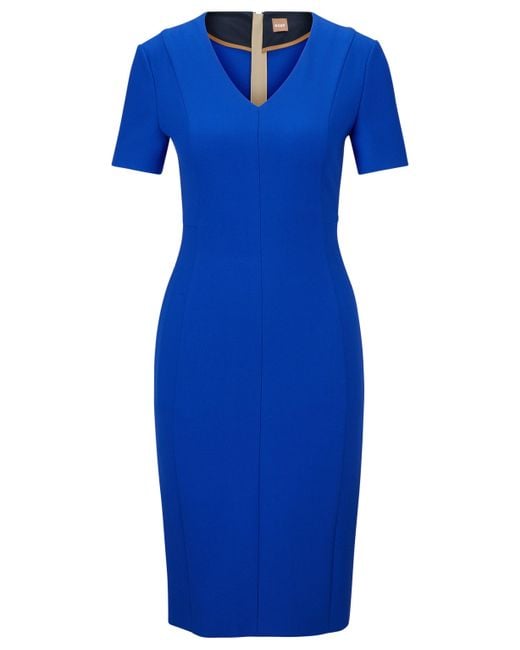 BOSS Kleid DAMAISA in Blau | Lyst DE