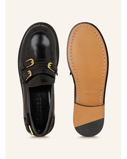 Sandro Black Lack-Slipper