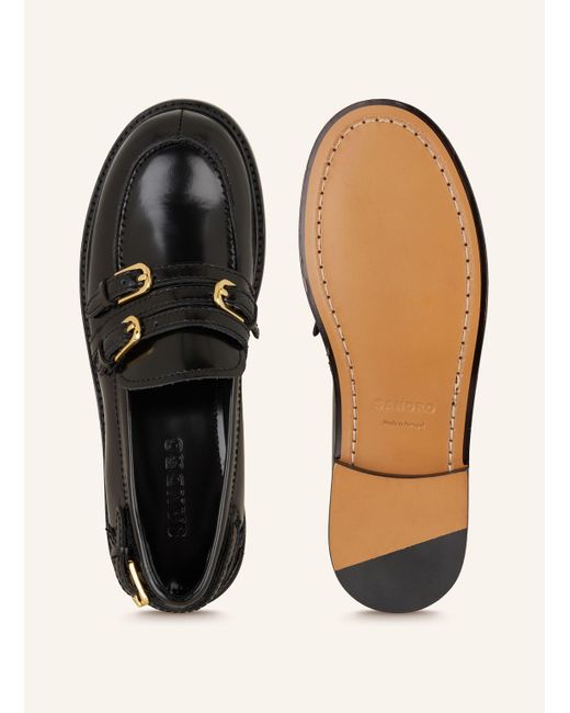 Sandro Black Lack-Slipper