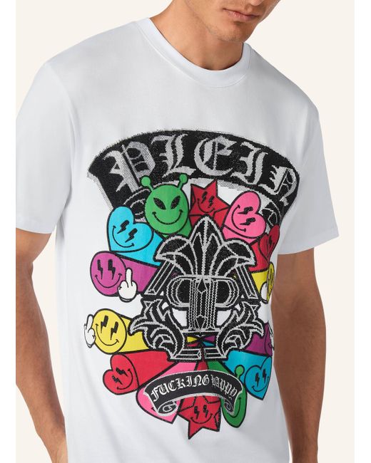 Philipp Plein T-shirt Round Neck SS in White für Herren