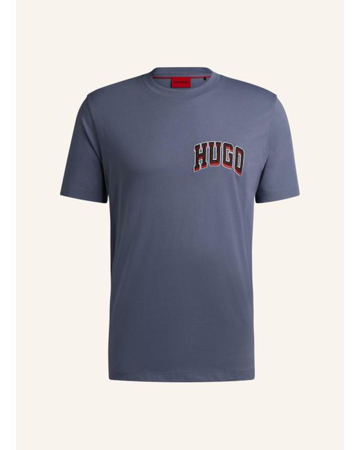 HUGO T-Shirt DASKO Regular Fit in Blue für Herren