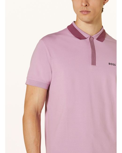 Boss Jersey-Poloshirt PADDY Regular Fit in Pink für Herren