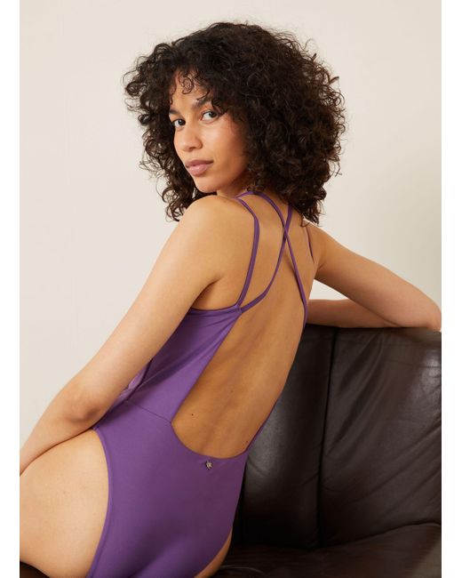 Max Mara Purple Badeanzug CLAUDIA