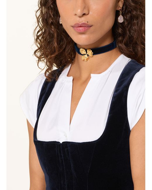 Seenberg Blue Samt-Choker