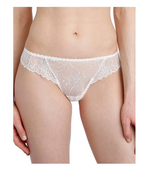 Marie Jo White String JANE mit Schmuckperlen