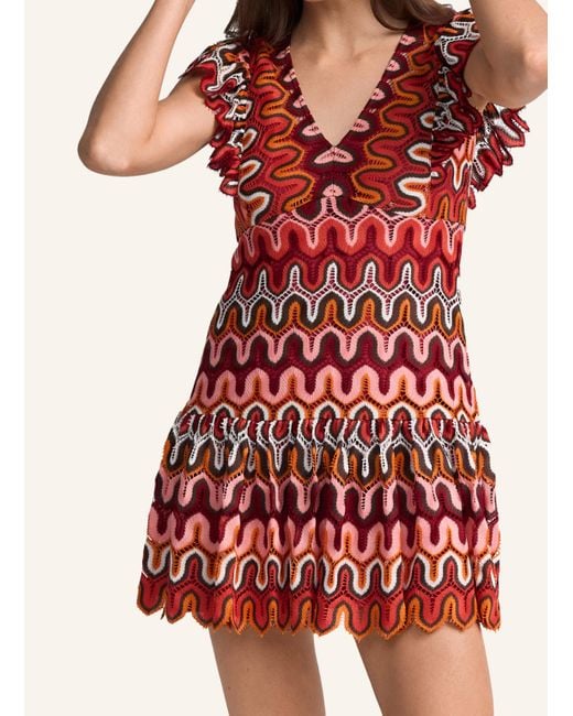 CLAIRE LUISE Red Minikleid Grafisch