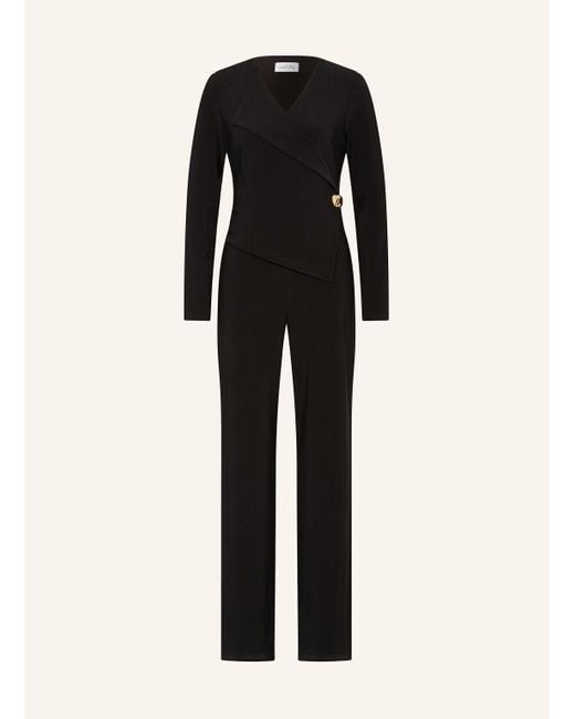 Joseph Ribkoff Black Jumpsuit in Wickeloptik