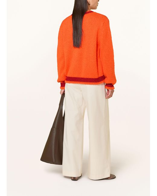 Grace Orange Pullover mit Glitzergarn